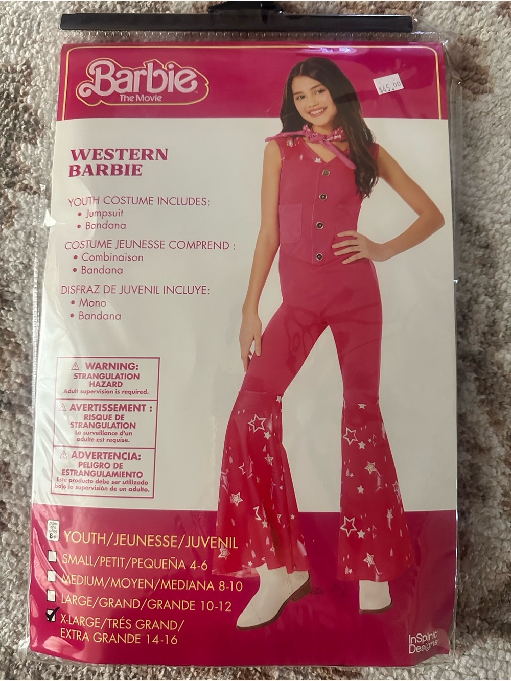 Spirit Barbie-Inspired Western Pink Jumpsuit with Star Print